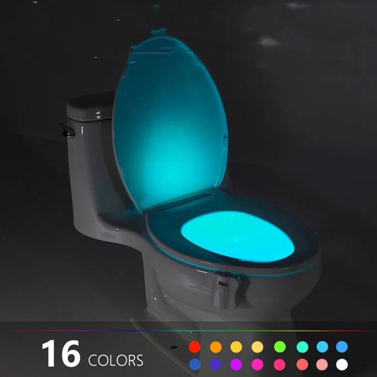 Luz Nocturna LED para Inodoro con Sensor de Movimiento y 16 Colores