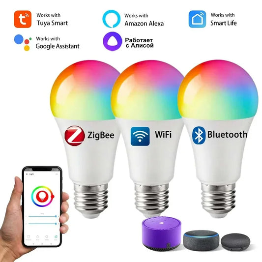 Bombilla LED RGB Inteligente con WiFi, Zigbee y Control por Voz 💡✨