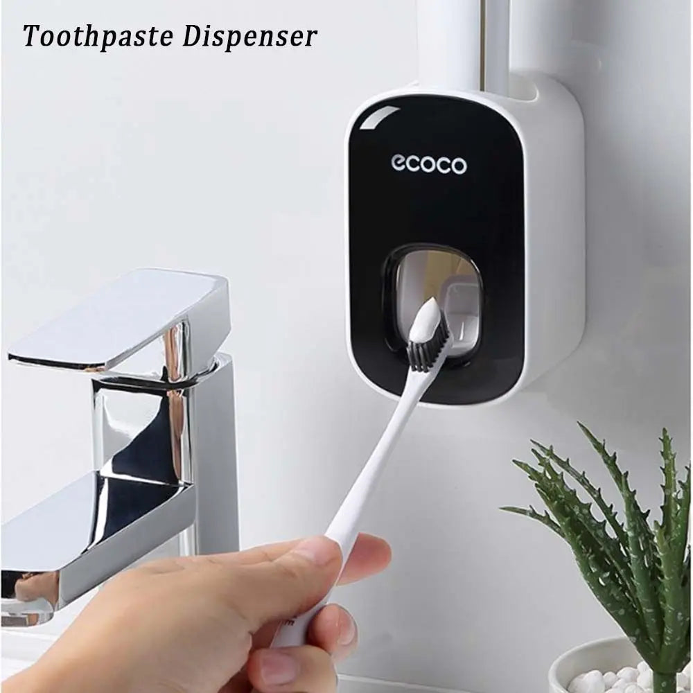 Dispensador Automático de Pasta de Dientes No-Punch – Soporte y Squeezer para Cepillo de Dientes, Accesorios de Baño 🪥🚿